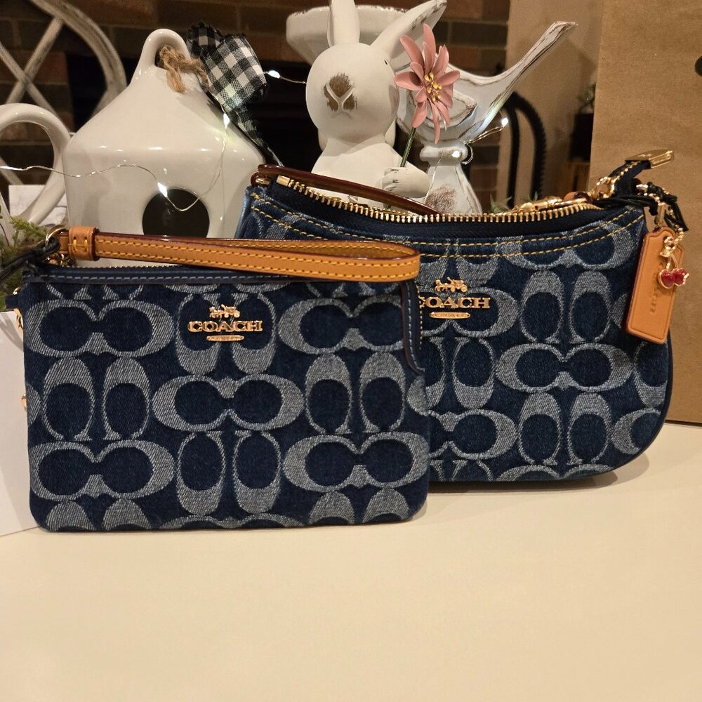 Coach NWT Teri Mini Crossbody  in Signature Denim